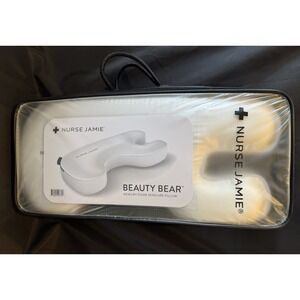 Nurse Jamie Beauty Bear Memory Foam Skincare Pillow, White Satin Cover